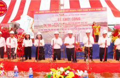 Huyện Nhơn Trạch khởi công 2 dự án tiêu thoát nước